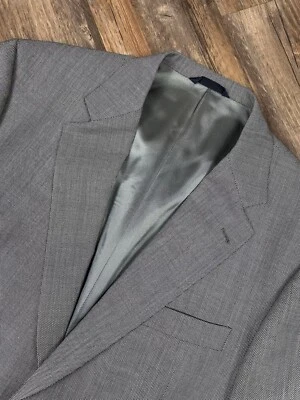 Casaco esportivo Burberry masculino 44L cinza jaqueta Kensington dois botões moderno feito nos EUA - Imagem 1 de 4