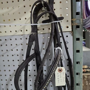 Brida de ajuste flexible con riendas, cinta para cejas de cristal, figura 8 banda para la nariz, tamaño COMPLETO - Imagen 1 de 8