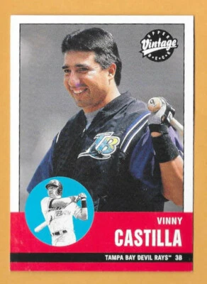 VINNY CASTILLA TAMPA BAY DEVIL RAYS #37 - UPPER DECK VINTAGE NM-MT 2001 - Image 1 of 2