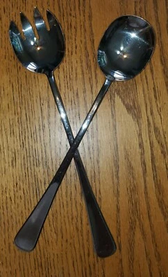 Set Of 2*GODINGER*Sliver 18/0 Big Stainless Serving Fork & Spoon●Pre-owned●Nice - Image 1 of 4
