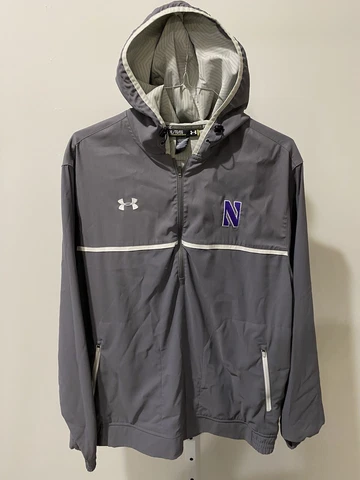 Under Armour Northwestern Wildcats Player Team Issue Mens XL B1G 10 Zip Jacket Cover