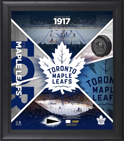 Toronto Maple Leafs Frmd 15x17 Team Impact Collage & Piece of GU Puck - LE 500 Cover