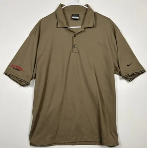 Nike Golf Dri Fit Old Hickory Bourbon Polo Shirt Short Sleeve Brown Large - Picture 1 of 7