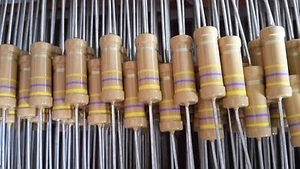 Qty 8 Draloric resistencias de película de carbono 470K 1W 5% grado audio bajo ruido - Imagen 1 de 7
