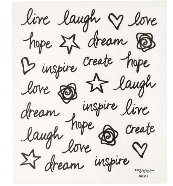 2张涂鸦励志词信仰贴纸纸工艺策划用品  — 第 1/1 张图片