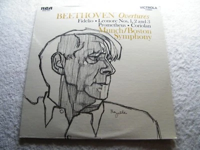 BEETHOVEN - Overtures MUNCH / BOSTON Symphony - LP Vinyl RCA Sealed NEW - 1969  - Image 1 of 4