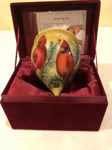Ne’Qwa Art Ornament Cardinal Gathering Hand Painted NIB - Picture 1 of 8