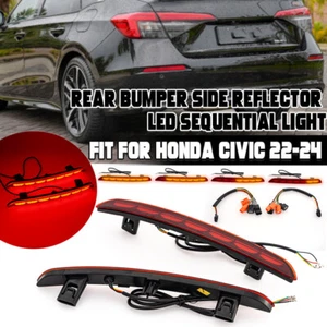 Luces traseras de freno con señal LED roja para Honda Civic sedán 2021 2022 2023 - Imagen 1 de 13