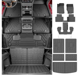 Floor Mat Cargo Mat Backrest Mat Compatible with 2021-2024 Jeep Grand Cherokee L - Picture 1 of 7