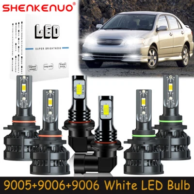 SHENKENUO For Toyota Corolla 2005 2006 2007 2008 LED Headlight Bulb High/ Low Fog Light Z8