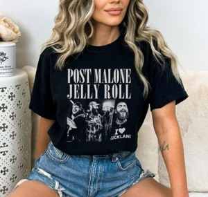 Post Malone Jelly Roll Concert Tour Shirt Unisex T-Shirt Full Sizes S-5XL Multic - Picture 1 of 3