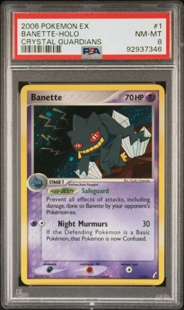 Pokemon Banette 1/100 Holo EX Crystal Guardians - PSA 8 - Image 1 of 1