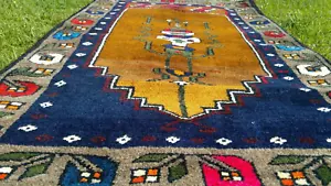 Beautiful Vintage 1950-1960s Natural Dyes Wool Pile Prayer Rug Turkey 3’x 4’7” - Picture 1 of 5
