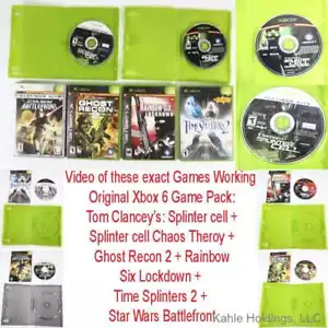 Lot of 6 Original Xbox Video Games-4 Tom Clancy Games+Star Wars Battlefront+More - Picture 1 of 24