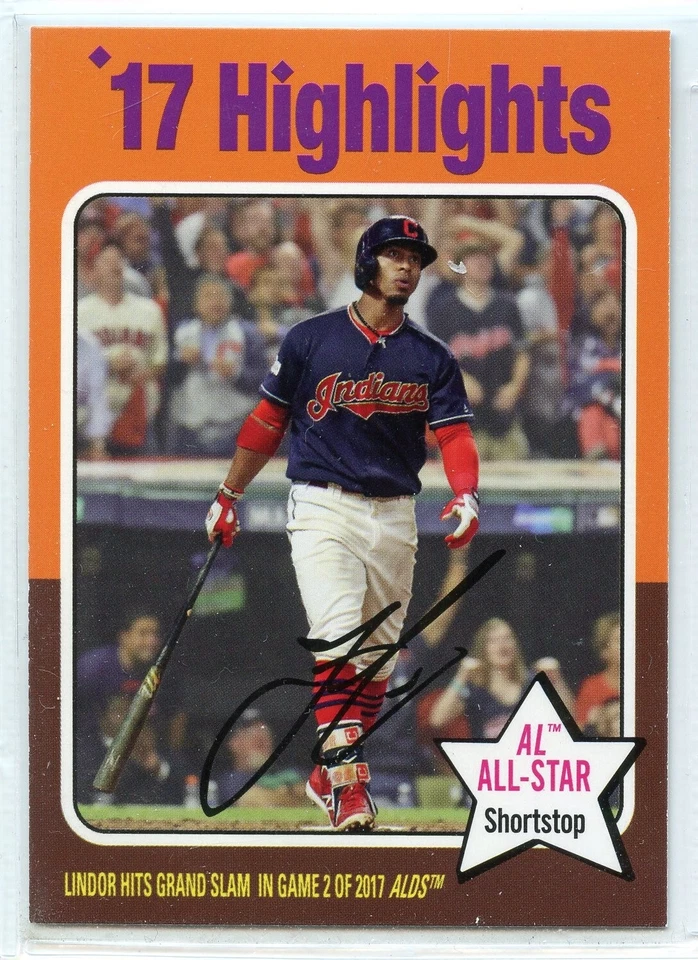 2019 Topps Archives Baseball - #319 - Francisco Lindor - Cleveland Indians - Image 1 of 1