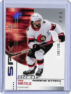 2022-23 UD SPX Hockey Rookie Mark Kastelic /199