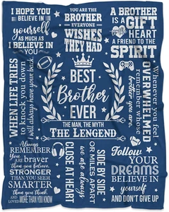 Gifts for Brother Throw Blankets 60X50In, Brother Gifts from Sister, Happy Birth - Picture 1 of 8