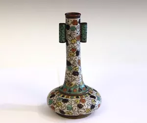 Jarrón antiguo chino con flecha Cloisonne principios posiblemente Ming siglo XVI - Imagen 1 de 14