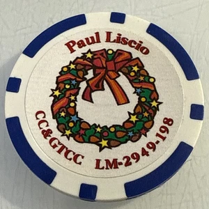 PAUL LISCIO CC & GTCC NCV CASINO CHIP LAS VEGAS NEVADA - Picture 1 of 3