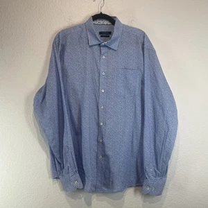 Bugatchi Shirt Mens Multicolor Geometric Print Cotton Classic Fit Button Up XL - Picture 1 of 13