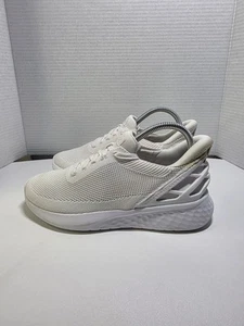 Kizik Athens Triple White Slip HandsFree Athletic Running Shoes Women's Size 8 - Picture 1 of 9
