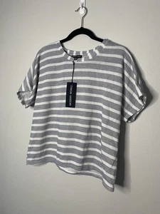 Camiseta a Rayas Modern Works Gris Y Blanco Talla Mediana  - Imagen 1 de 5