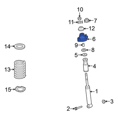 For Mitsubishi Lancer 02-17 Mitsubishi Rear Suspension Shock Absorber Mount - Image 1 of 4