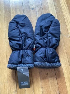 Neu mit Etikett Labakindad Herren Medium einfarbig schwarz 100 % Merinowolle Handschuhe, graues Futter - Bild 1 von 2