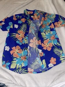 New W/O Tags - Floral Beach Vibe Button Up Island Size 7/8 Children’s Place Boy - Picture 1 of 4