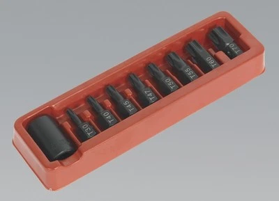 Sealey Torx Star Impact Socket Bit Set 1/2 Drive T30 T40 T45 T47 T50 T55 T60 T70 - Image 1 of 4