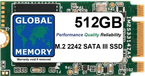 512GB M.2 2242 NGFF SATA 3 MLC CON SSD DRAM - GRADO INDUSTRIALE ULTRA AFFIDABILE - Foto 1 di 2