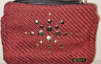 Bolso de Hombro Miche Petite Base Cartera Vixen Rojo y Negro Concha Acentos Plateados Foto 1 de 4