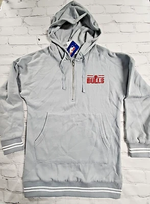 NBA Chicago Bulls Ultra Soft 1/4 Zip Hooded Sweatshirt Hoodie Women's Small NEW - Image 1 of 4