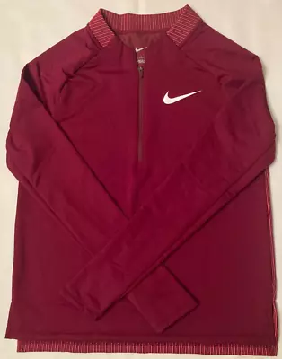 Womens L Nike 2022 Pro Elite Team Running Half Zip Top CW2723-638 Made In USA - Image 1 of 4