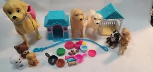 Barbie Pets and Accessories Dog House Dogs Leash bowls balls etc Lot of 31 - Picture 1 of 6