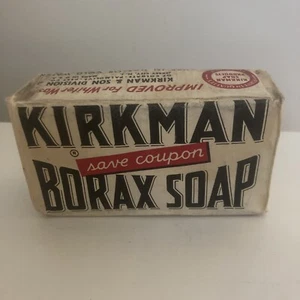 VINTAGE NOS KIRKMAN BORAX SOAP BAR UNUSED COLGATE PALMOLIVE PEET CO ADVERTISING - Picture 1 of 5