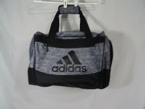 Adidas Gym Bag Travel Luggage Weekender Zippered Black Gray14" x 12" - Picture 1 of 10