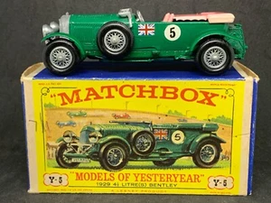 Matchbox Yesteryear Y-5-2 (8): 1929 4 1/2 Litre Bentley with Type D3 Box - Picture 1 of 7