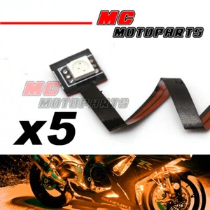 5 pcs Yellow Mini Tiny SMD LED 5050 12V Strip Lights for HARLEY DAVIDSON - Picture 1 of 3