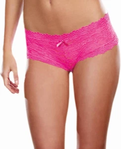 Dreamgirl Lace Panty, Hot Pink, Small - Picture 1 of 2