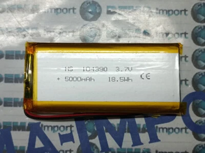 Batterie a litio di polimeri 3.7 V 5000 mAh ricaricabili device elettrici 104390 - Immagine 1 di 3