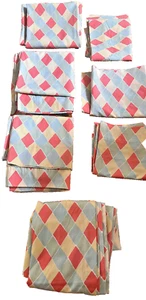 Laura Ashley Diamante Arlecchino 4 Tende, 3 Mantanze Tende Pannelli Set 7 Pezzi - Foto 1 di 23