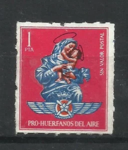 X59-SELLO ESPAÑA FISCALES HUERFANOS EJERCICIO DEL AIRE,BENEFICIOS,DENTADO ZIG ZAG - Imagen 1 de 2