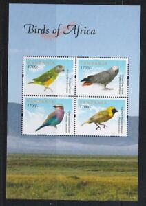 TANZANIA 2011 BIRD STAMPS BIRDS OF AFRICA  SS MNH - BIRDL462