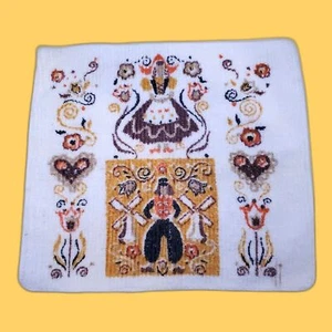 1970s Pilgrim Sayco Cotton Dish Towel Washcloth Fall Primitive Country Cottage - Picture 1 of 3