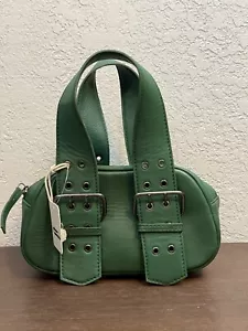 NWT Free People Say Yes Bag Small Oval Green Leather - Picture 1 of 8