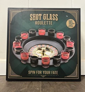 Shot Glass Roulette Drinking Game Set With 16 Shot Glasses NEW - Picture 1 of 4