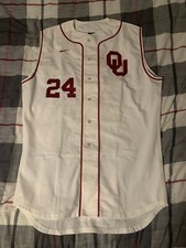 Nike Oklahoma Sooners #24 Jeremiah Adams 2017 Baseball Jersey Vest White Size 48