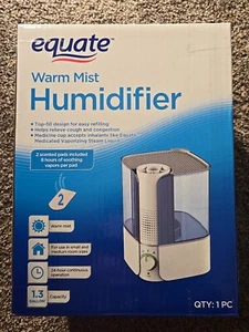 Brand New!! Equate Warm Mist Humidifier (Includes 2 Scented Pads) - Picture 1 of 5