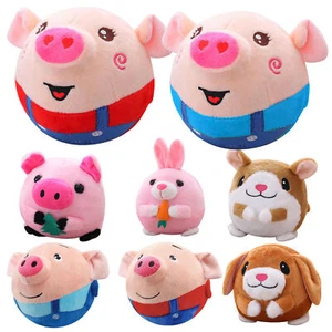 Active Moving Pet Plush Toy Pig Plush Vibration Bouncing Ball Dog Interactive To - Picture 1 of 20